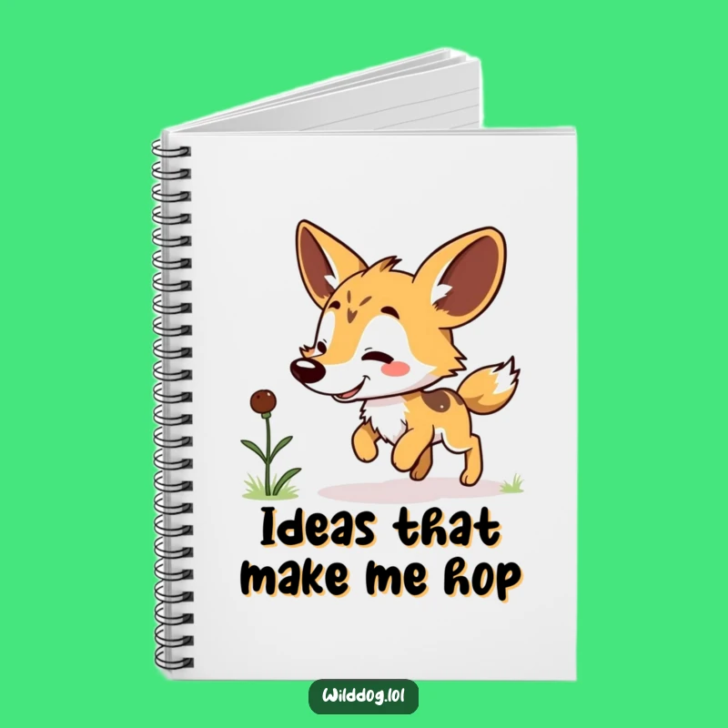 Funny Kawaii Wild Dog Notebook: Grub Hop Journal, Creative Funny Gift