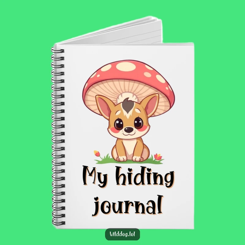 Funny Wild Dog Mushroom Notebook: Jot Down Ideas, Curious & Funny Gift