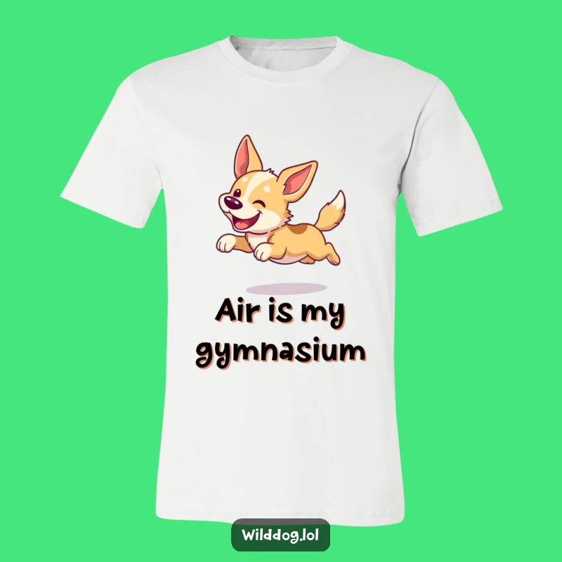 Funny Dog T-Shirt: Wild Leap Design, Hilarious Gift for Energetic Pups