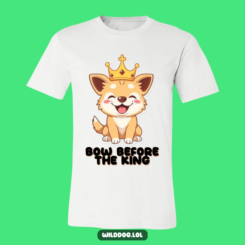 Funny Wild Dog Crown T-Shirt: Playful Bark Design, Comfy & Hilarious Dog Gift