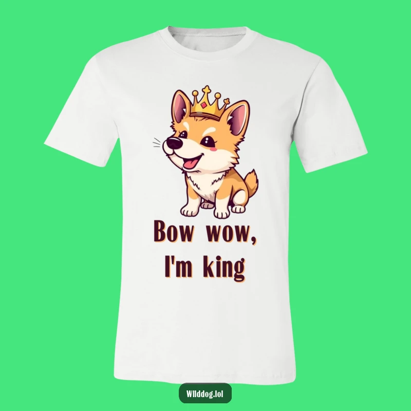 Funny Wild Dog Crown T-Shirt: Playful Bark Design, Hilarious Dog Lover Tee