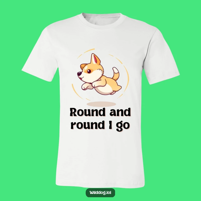 Funny Dog Tail Chase T-Shirt: Dizzy Wild Dog Tee, Hilarious Gift for Playful Souls