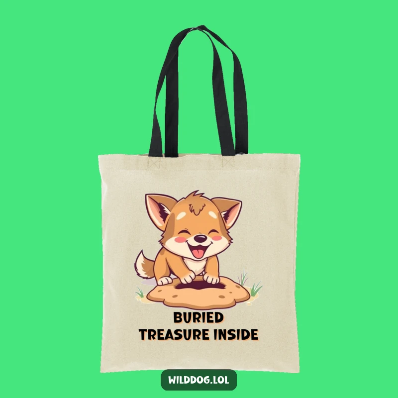 Funny Digging Dog Tote Bag: Excavator Pouch, Ideal Humorous Shopping Gift