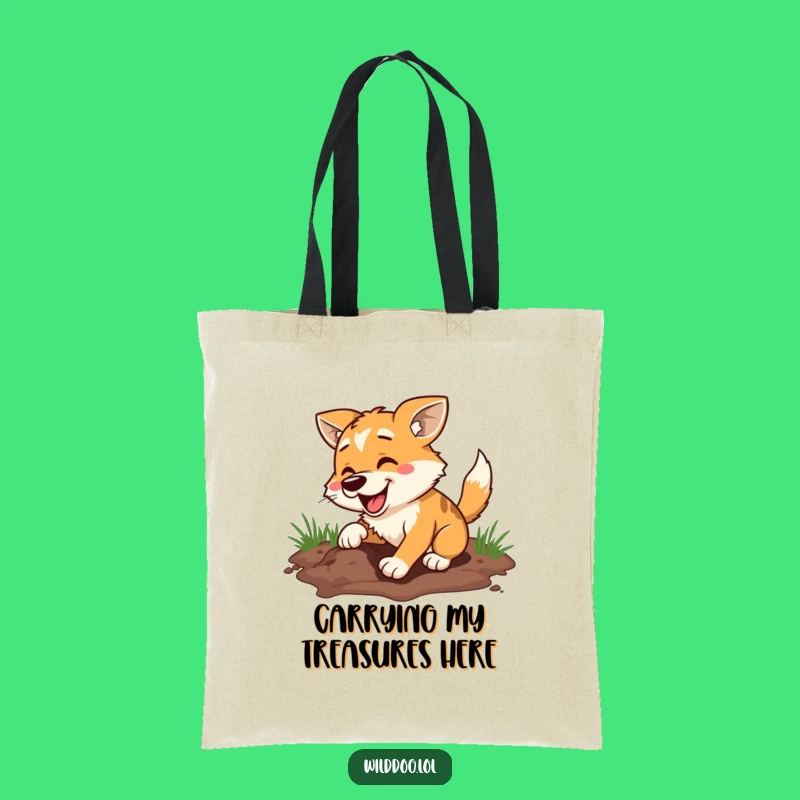 Funny Dog Digging Enthusiast Tote Bag - Carry Your Laughs in Style