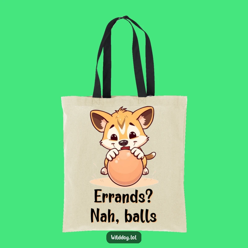 Funny Pouncing Puppy Ball Tote Bag: Carry Your Playful Spirit