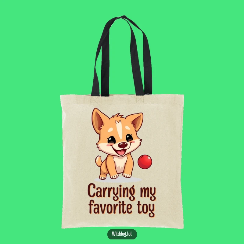 Funny Wild Dog Tote Bag: Carry Your Playful Energy