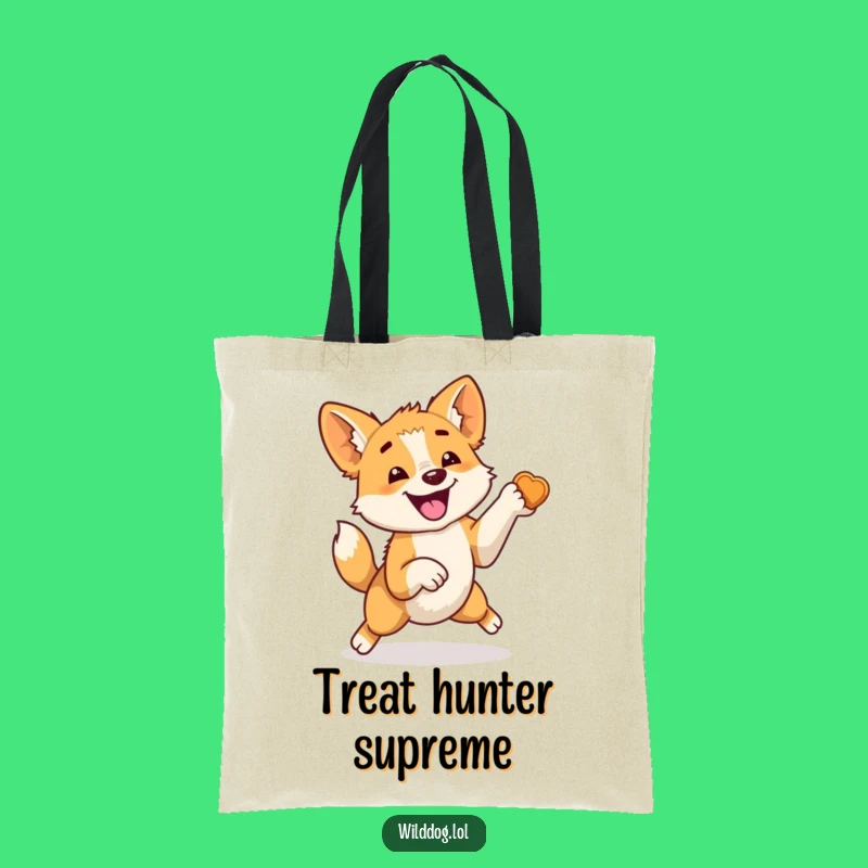 Funny Wild Dog Treat Jump Tote: Carry Your Essentials with Canine Joyful Gift